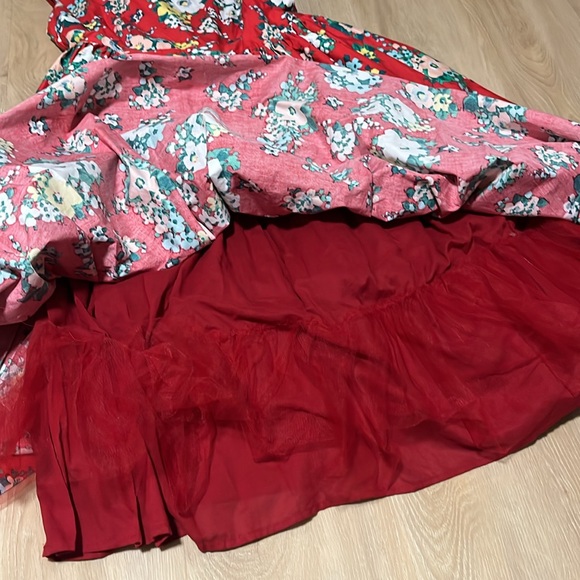 Modcloth Red Floral Midi Dress - Picture 3 of 7